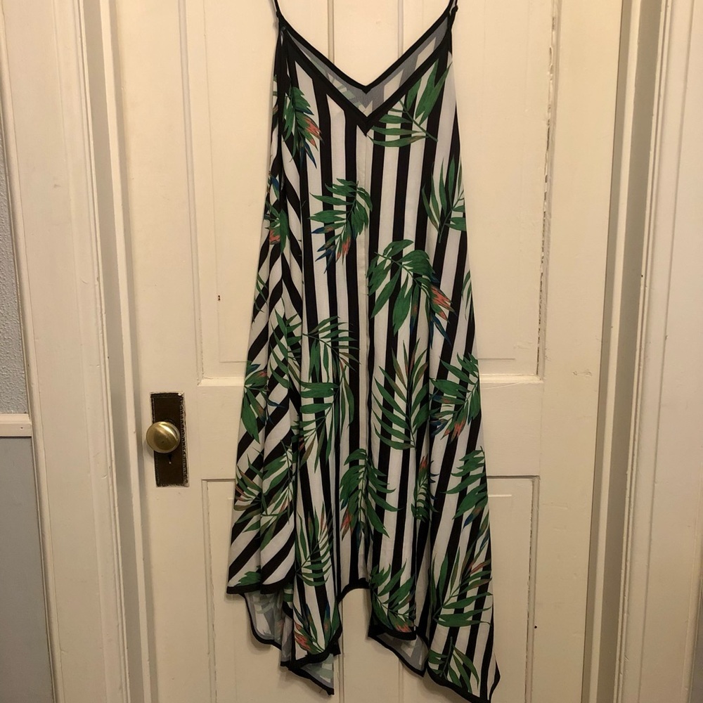 Flowy print dress or swimsuit coverup